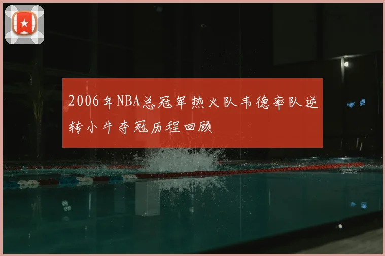 2006年NBA总冠军热火队韦德率队逆转小牛夺冠历程回顾